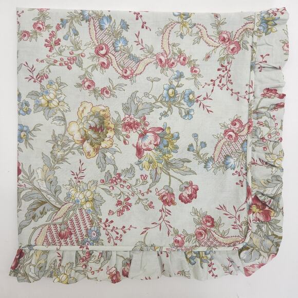 Vtg JC Penney Euro Sham Pillow Cover Ruffles Ditsy Floral Shabby Cottage 1pc EUC - Picture 1 of 6